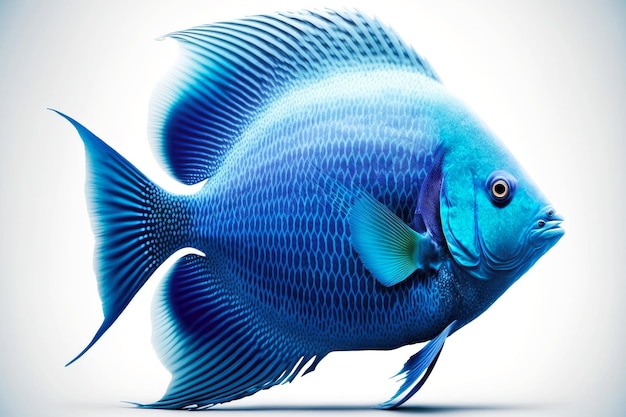 Premium Photo  Exotic underwater world blue fish tropical fish isolated on white  background