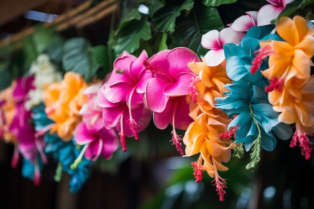 Exotische Hawaiiaanse kralenbloemen genereren Ai