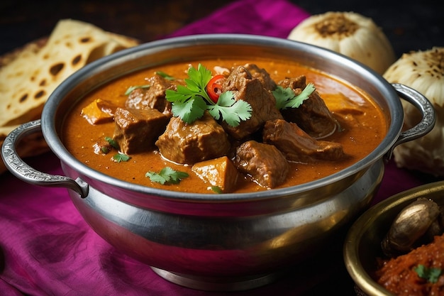 Foto exotische keuken mutton curry delight