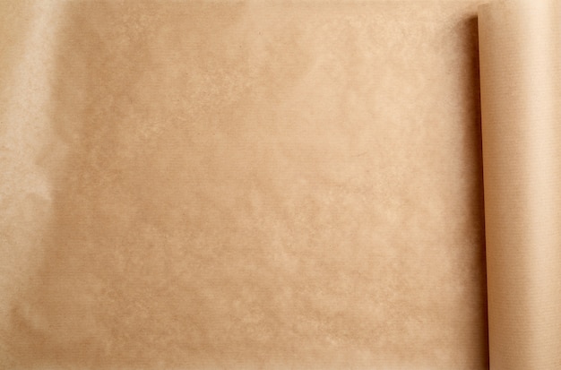 Expanded brown paper roll, full frame