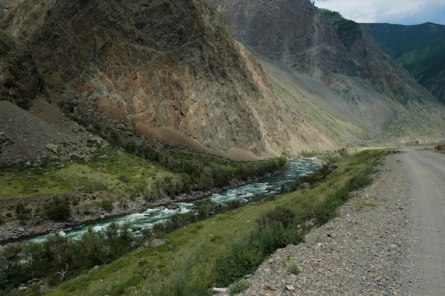 the expanses of the Altai territory and the rapid running of mountain rivers on a sunny summer day