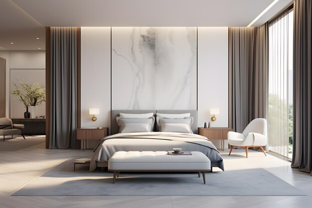 Photo an expansive bedroom