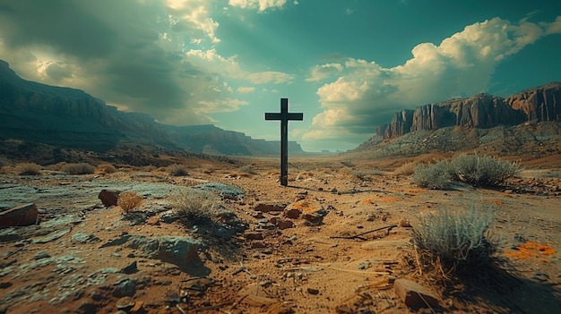 An Expansive Desert Landscape With A Lone Background