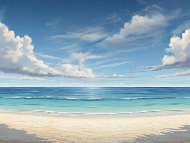 Photo expansive tropical paradise a panoramic seascape with vast horizon where sky meets sea in stunning