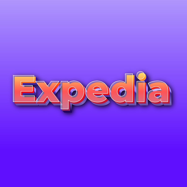 Expediaテキスト効果JPGグラデーション紫色の背景カード写真