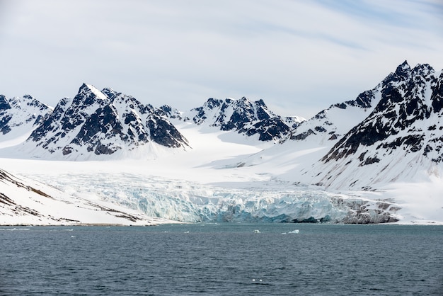 Экспедиционный корабль в арктическом море