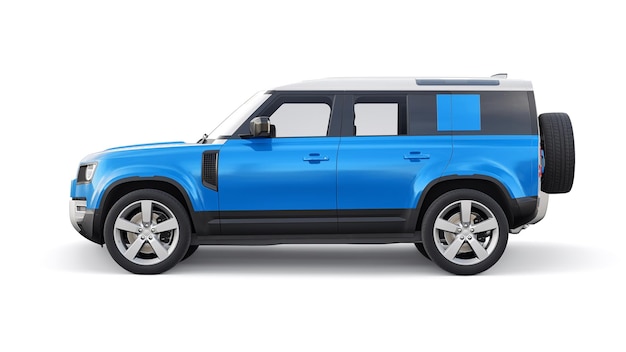 Expedition SUV for rural areas and outdoor activities 3d render