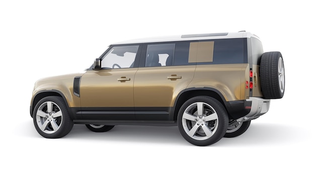 Expedition SUV for rural areas and outdoor activities 3d render