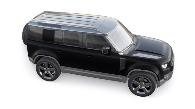 Expedition SUV for rural areas and outdoor activities 3d render