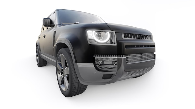 Expedition SUV for rural areas and outdoor activities 3d render