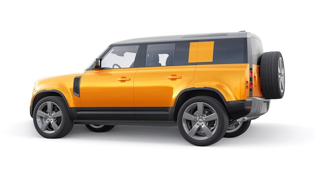 Expedition SUV for rural areas and outdoor activities 3d render