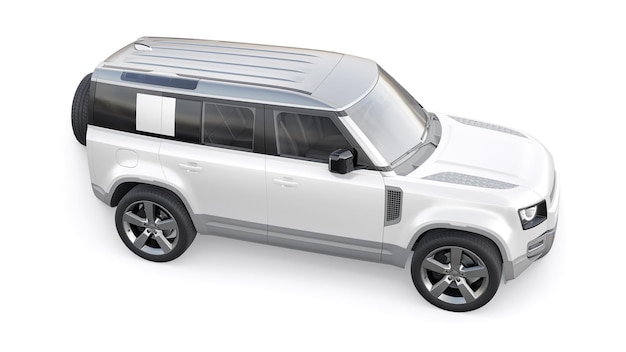 Expedition SUV for rural areas and outdoor activities 3d render