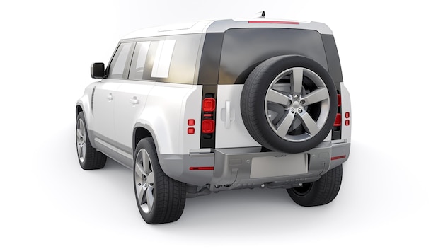 Expedition SUV for rural areas and outdoor activities 3d render