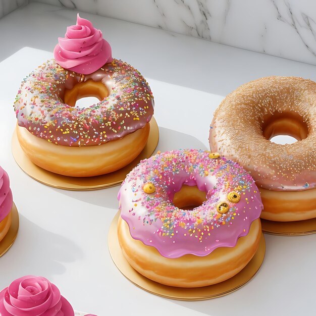 Expensive looking couture doughnuts