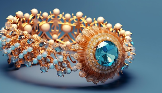 Expensive and luxury Jewelry macro photoshoot Isometric 3d and amazing detailed design