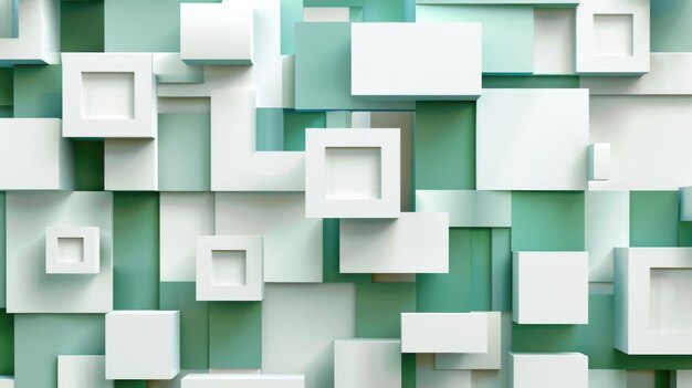 Experience an abstract 3D square background with a modern twist