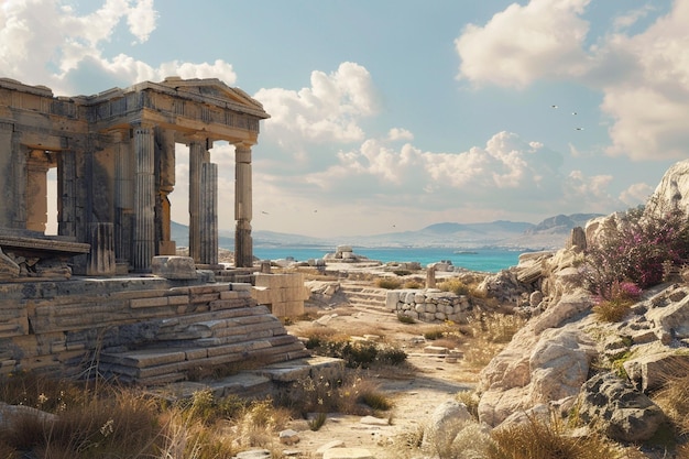 Experience the allure of Delos Greece as you ventu generative ai