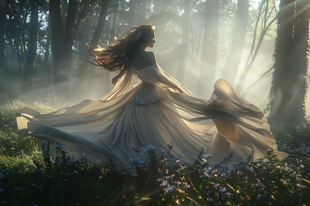 Experience the enchanting dance of nature as a flo generative ai