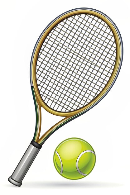 Photo experience the essence of tennis with our isolated sport icon featuring a racket and tennis ball