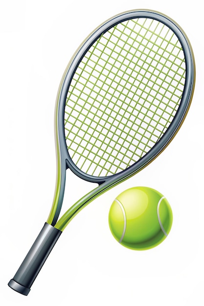 Photo experience the essence of tennis with our isolated sport icon featuring a racket and tennis ball