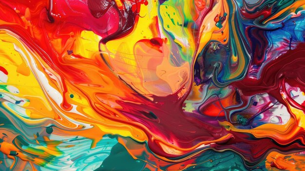 Experience the fusion of technology and human ingenuity with an abstract colorful backdrop