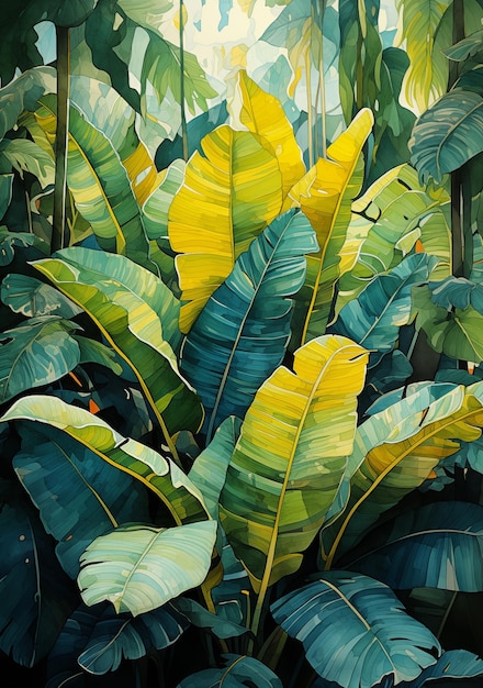 Experience greenery fantasia discover the shades of banana leaf art