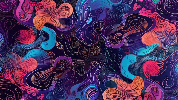 Experience the mesmerizing allure of a psychedelic background