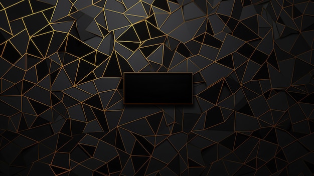 Photo experience the richness of a dark black and gold mosaic background boasting a contemporary and abstract texture