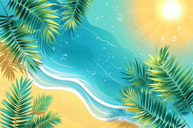 Photo experience a submerged perspective in this aigenerated illustration of a beach with sunlight piercin