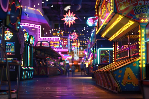 Photo experience the thrill of the colorful midway where generative ai