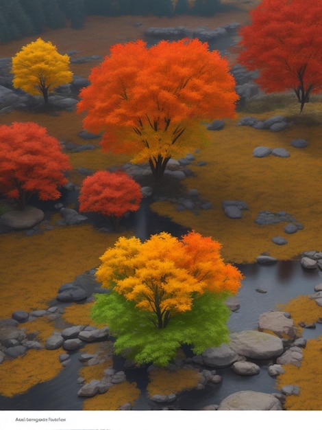 Experience the vibrant colors of autumn with our generative AI platform