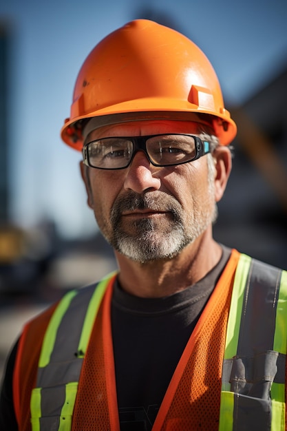 Experienced Civil Engineer Confident at Construction Site