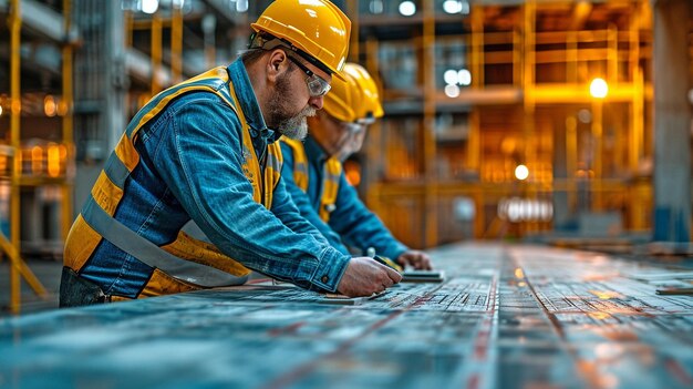 Foto ingegnere esperto che affronta i problemi dello sviluppo delle costruzioni dopo la recessione