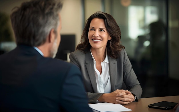 Experienced woman employee in the office woman entrepreneur