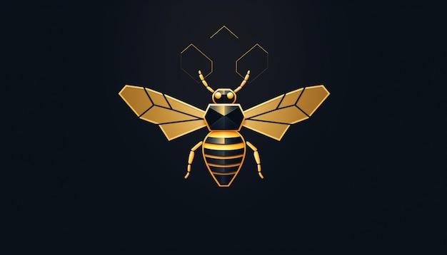 Photo experiment with geometric shapes to construct the outline of a bee this modern and stylized approach can result in a visually striking illustration suitable for vario 24