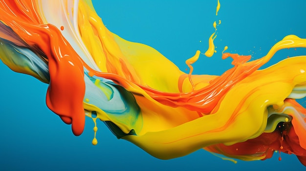 Experiment with molten wax dripping in bold and vivid colors capturing the abstract shapes and text