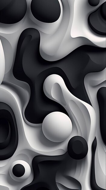 Experiment with Organic and Fluid Shapes in an Abstract Artwork AI Generated