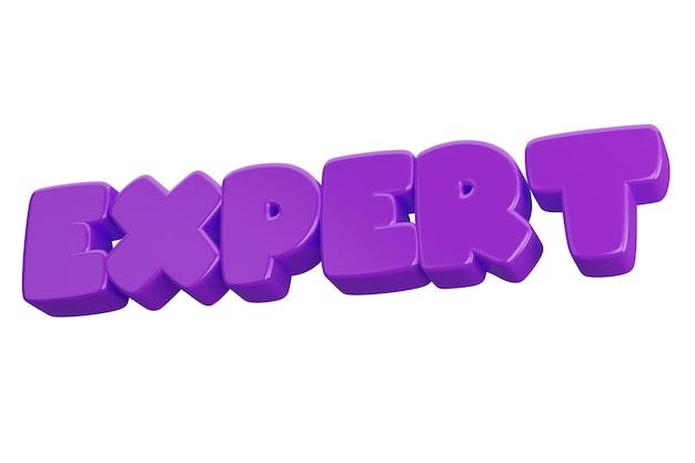 Expert 3d word text