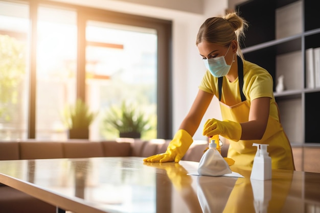 Expert custodian executing meticulous cleaning tasks