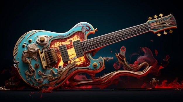 Photo exploded guitar by nychos high quality