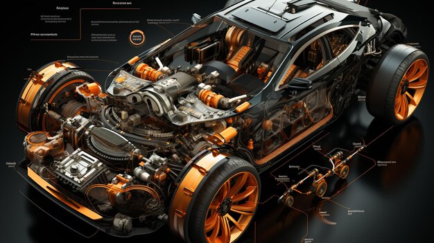 Exploded view diagram of Car