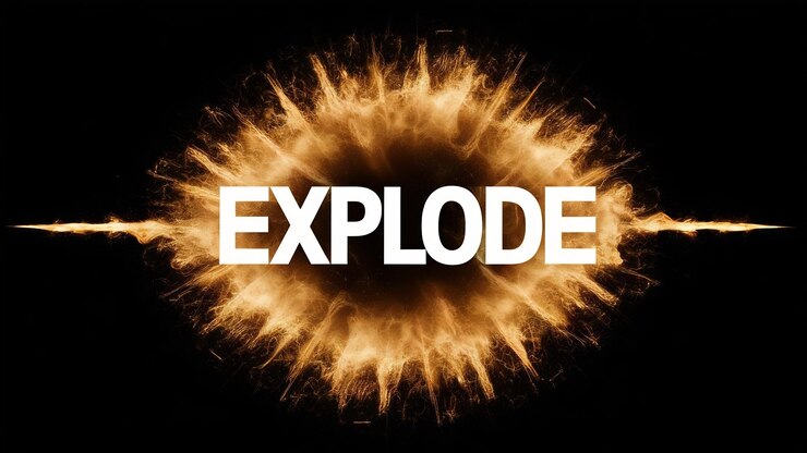 Foto exploderen achtergrond explosie geïsoleerde zwarte achtergrond ronde schokgolf abstract element