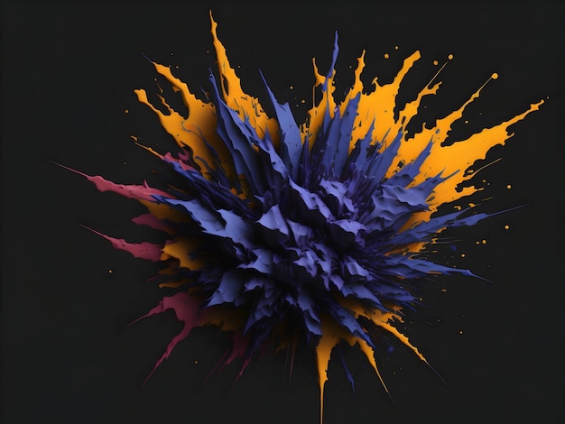 Exploding colour splatter