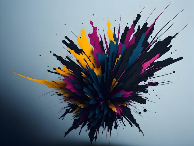 Exploding colour splatter