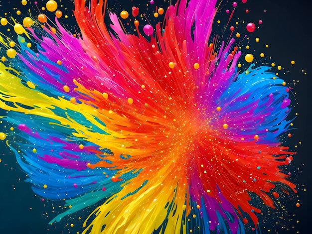 Exploding colour splatter