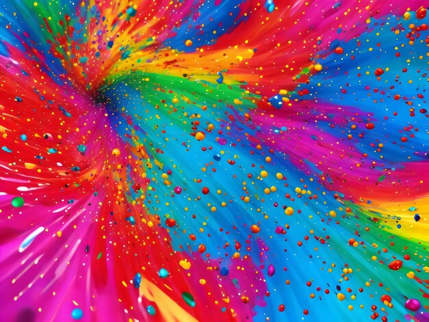 Exploding colour splatter