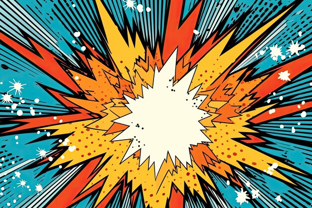 Exploding comic starburst background vector illustration