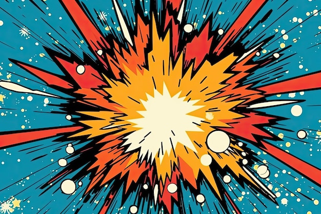 Photo exploding comic starburst background vector illustration