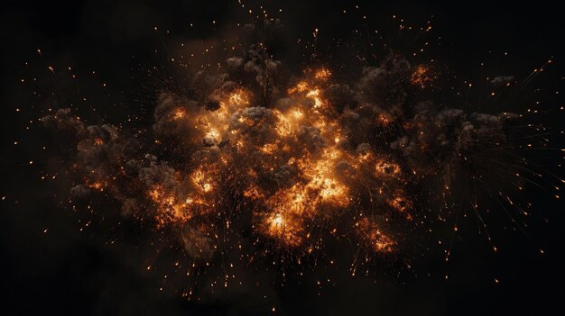 A exploding or falling fireworks with stars