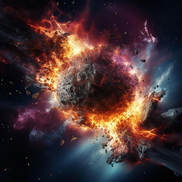 exploding planet